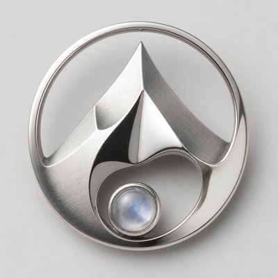 Modernist Silver Jewelry Design logo concept example