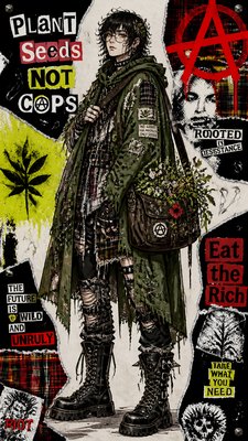 Punk Aesthetic character design example