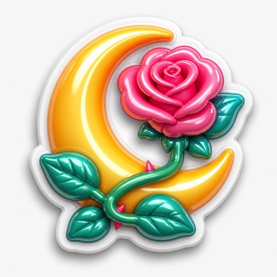 3D Puffy Sticker Design tattoo design example
