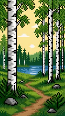 8-Bit Pixel Art Style wall art print example