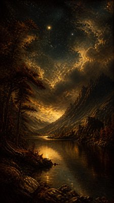 Baroque Art Style phone wallpaper example