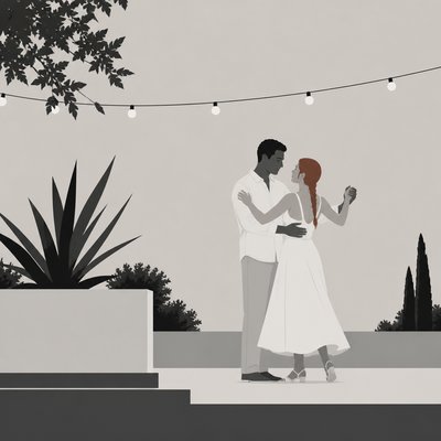 Modern Minimalist Furniture Art couple portrait example