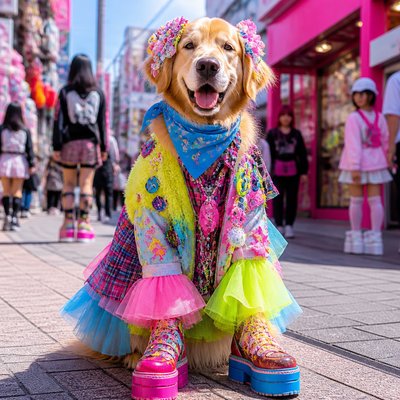 Harajuku Fashion Style pet portrait example