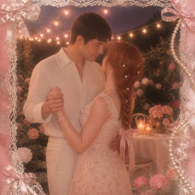 Coquette Aesthetic couple portrait example