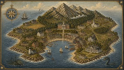 Colonial Architecture fantasy map example
