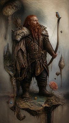 Surrealism Art Style tabletop character portrait example