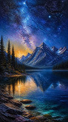 Digital Painting Art Style phone wallpaper example
