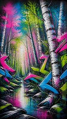 Graffiti Art Style wall art print example
