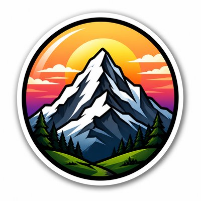 Die-Cut Sticker Design logo concept example