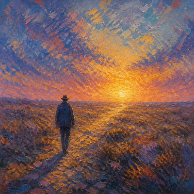 Impressionist Landscape Art Style album cover example