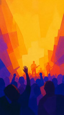 Color Field Abstract Art Style flyer example