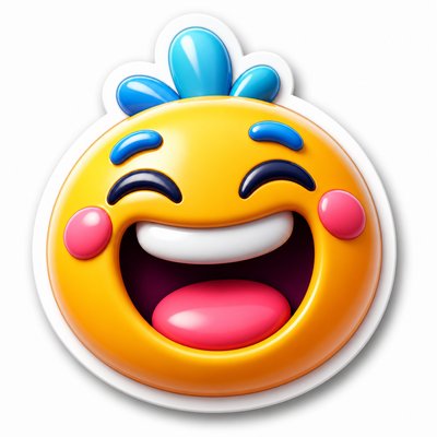 3D Puffy Sticker Design Twitch emote example