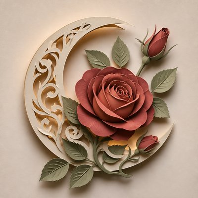 Paper Cut Art Style tattoo design example