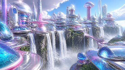 Y2K Aesthetic concept art example