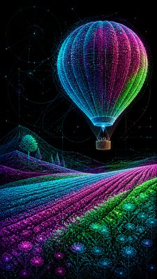 Data Visualization Contemporary Art Style greeting card example