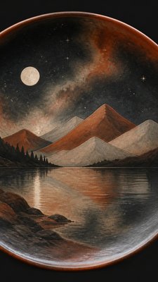 Terra Sigillata Ceramic Art Style phone wallpaper example