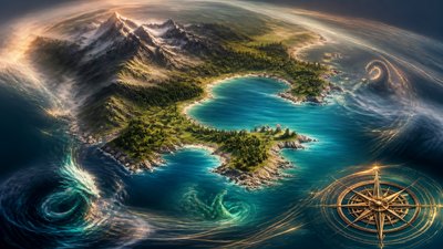 Long Exposure Photography Style fantasy map example