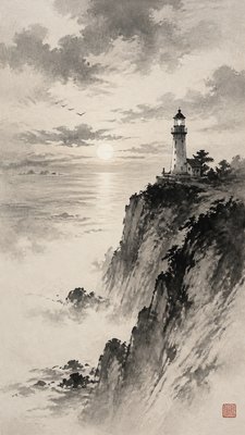 Traditional Chinese Landscape Art Style poster example