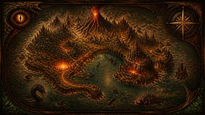 Dragoncore Aesthetic fantasy map example