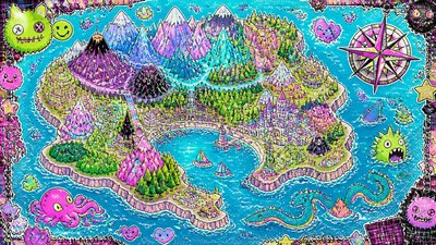 Harajuku Fashion Style fantasy map example