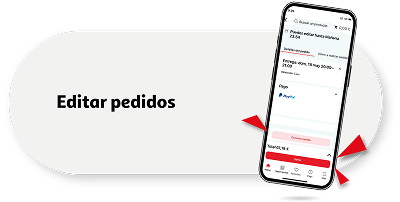 Finalización de pedido en la app