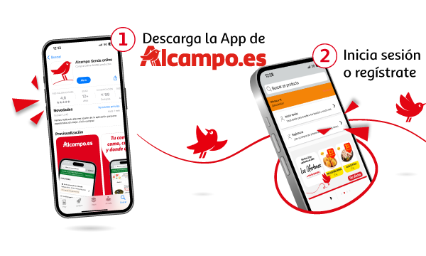 Descarga la app de Alcampo.es, inicia sesión o regístrate