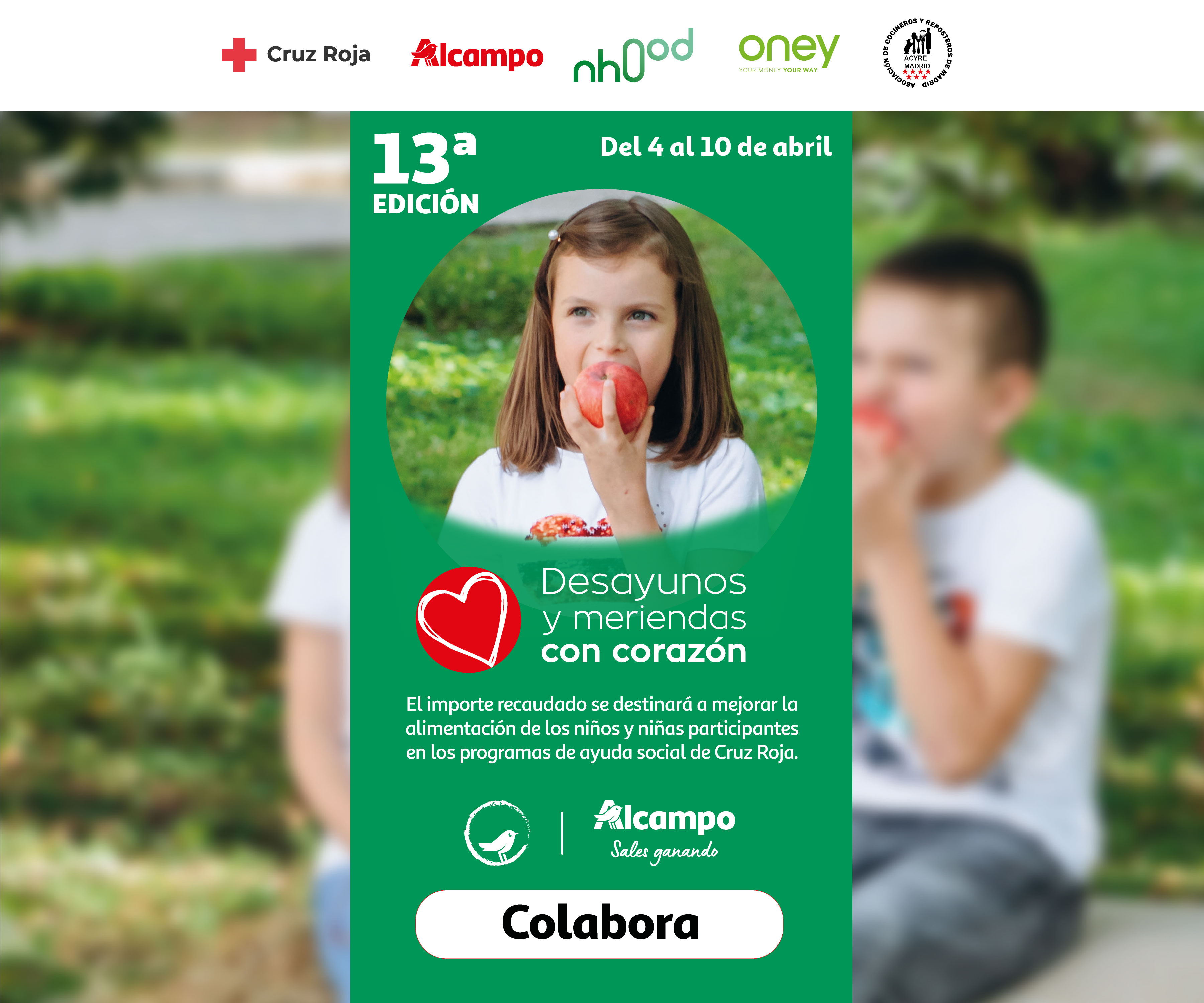 Campaña desayunos y meriendas #ConCorazón con cruz roja