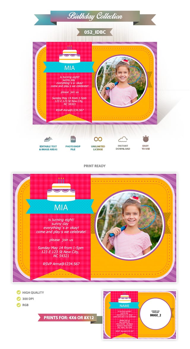 Birthday Invitation Design | 052_IDBC