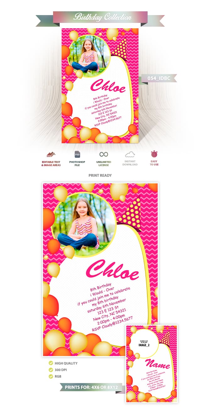 Birthday Invitation Design | 054_IDBC