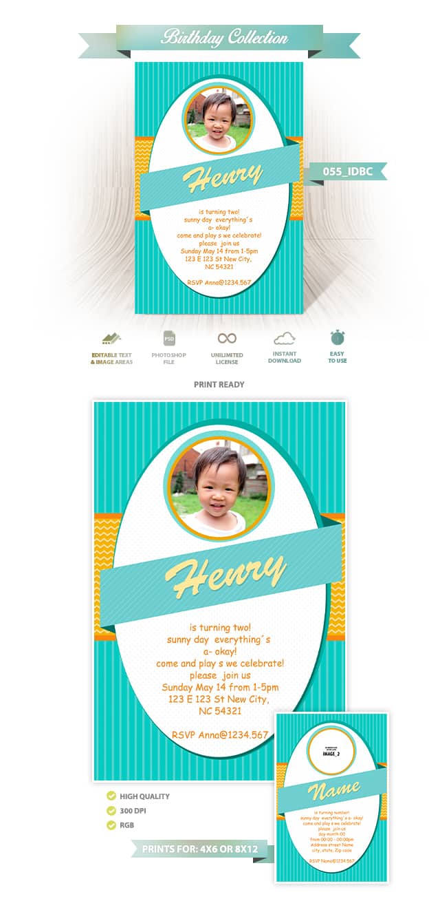 Birthday Invitation Design | 055_IDBC