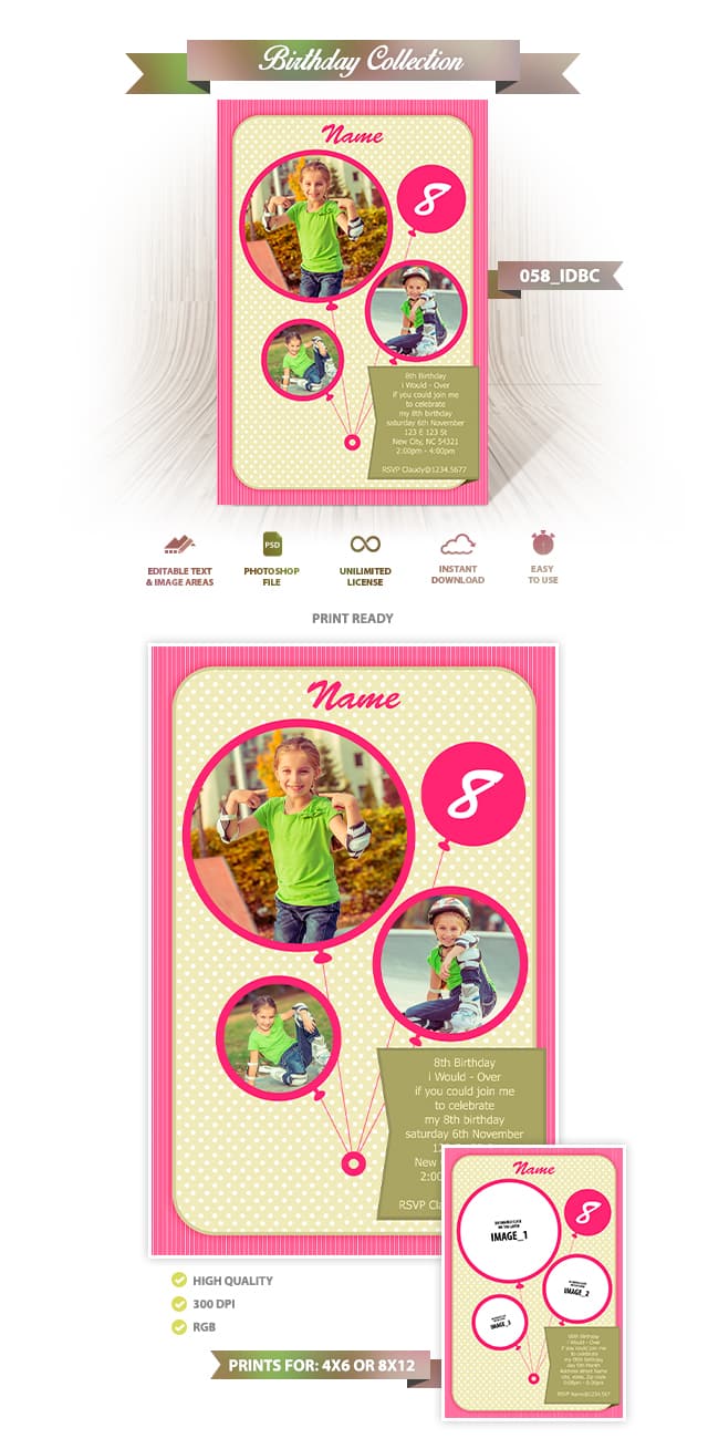 Birthday Invitation Design | 058_IDBC