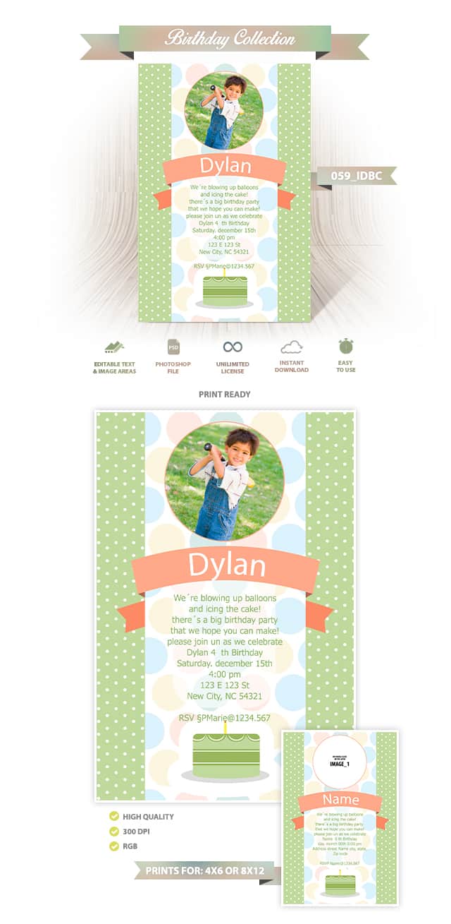 Birthday Invitation Design | 059_IDBC