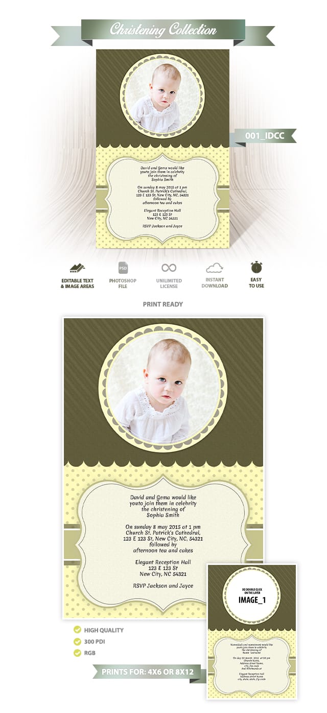 Christening Invitation Design 001