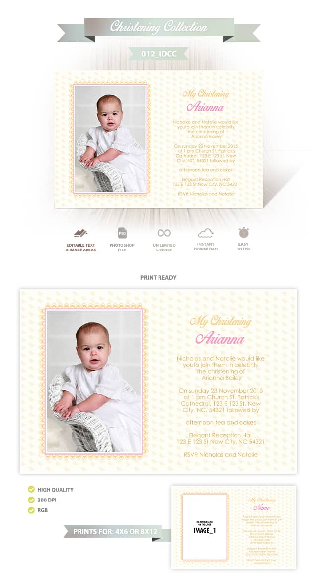 Christening Invitation Design 012