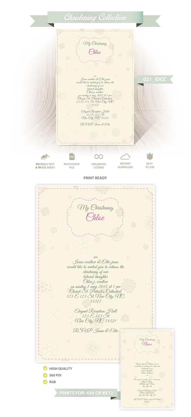 Christening Invitation Design 021