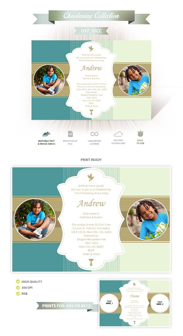 Christening Invitation Design 037