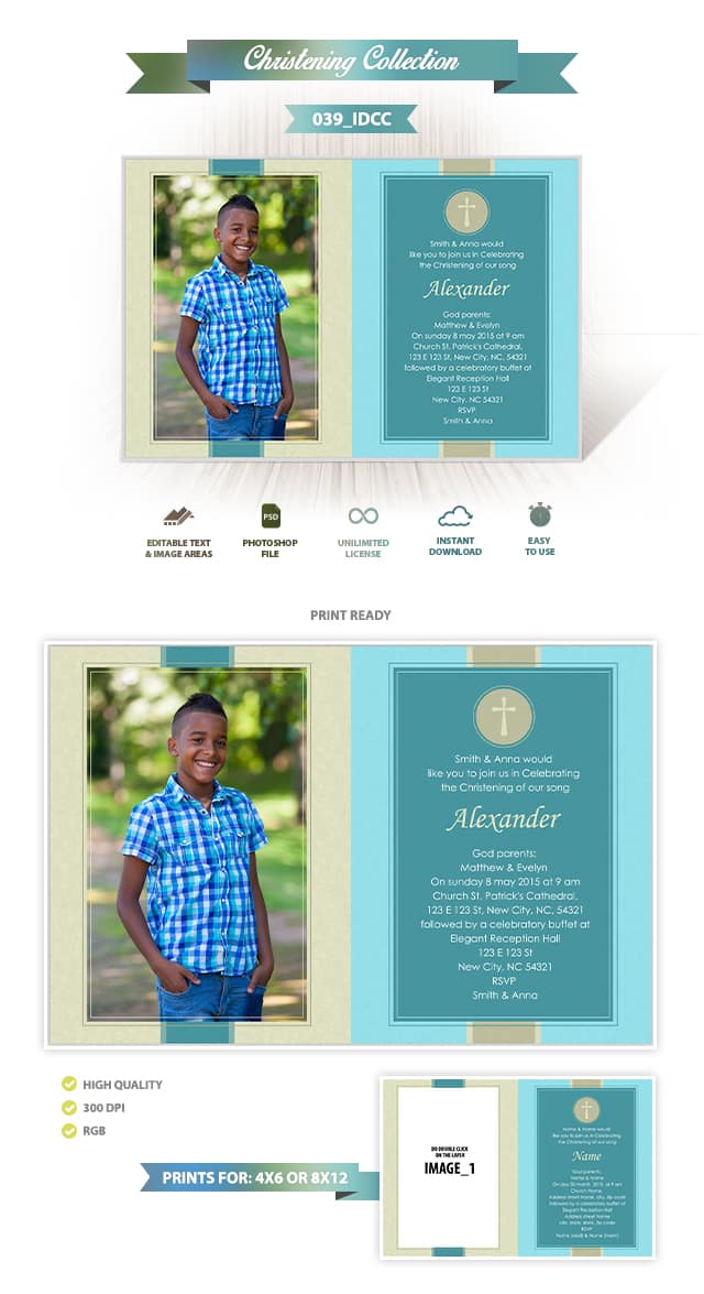 Christening Invitation Design 039