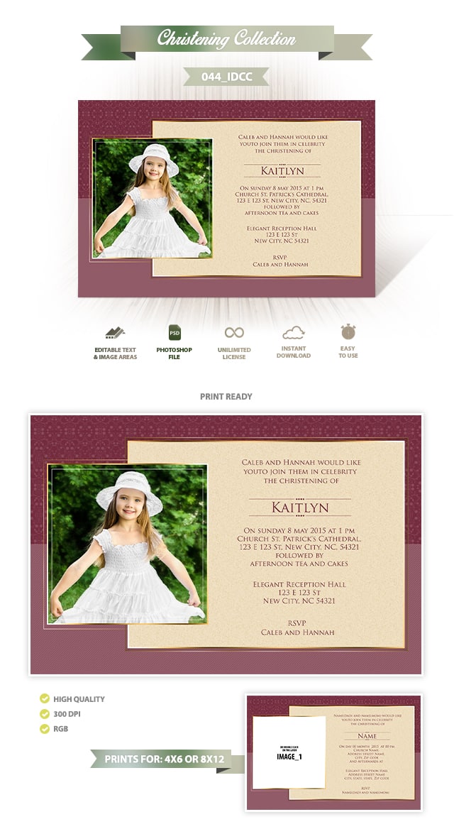 Christening Invitation Design 044