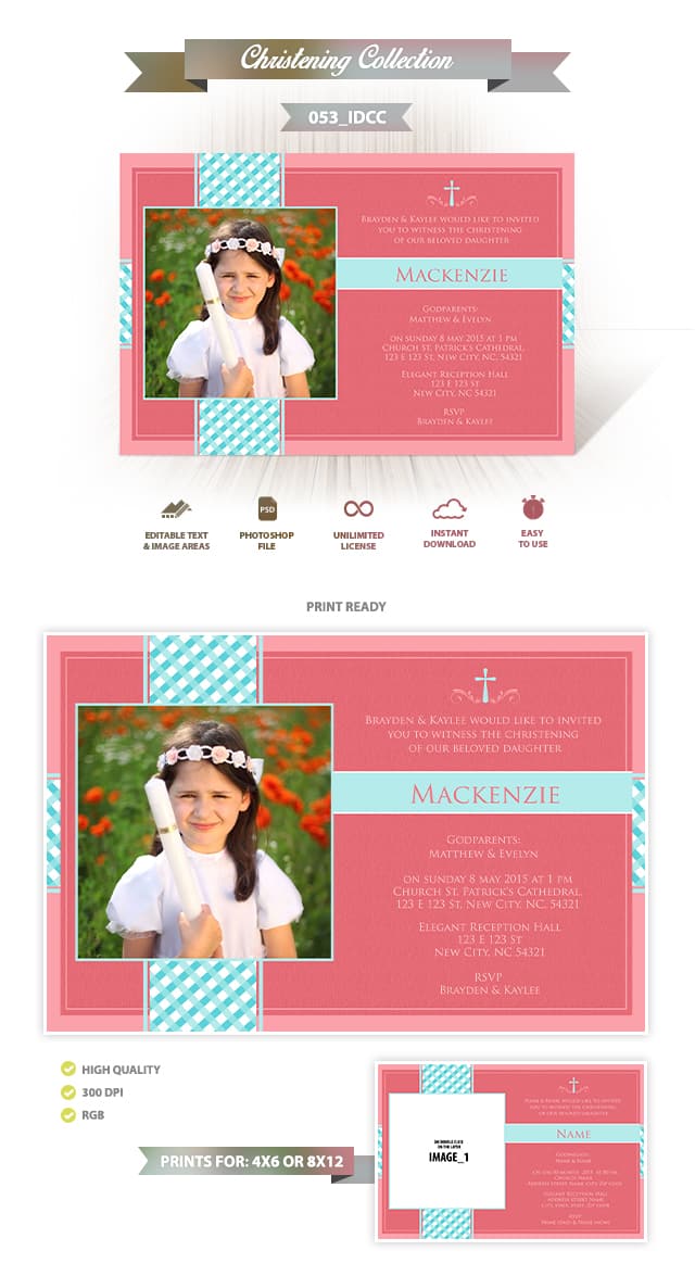 Christening Invitation Design 053