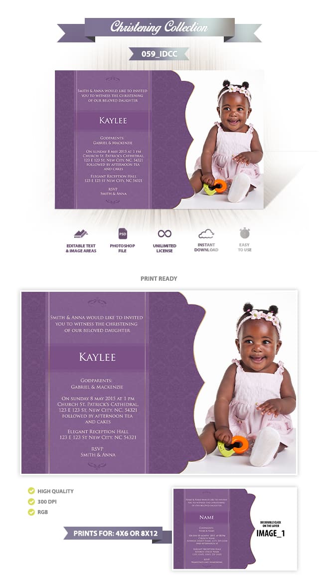 Christening Invitation Design 059