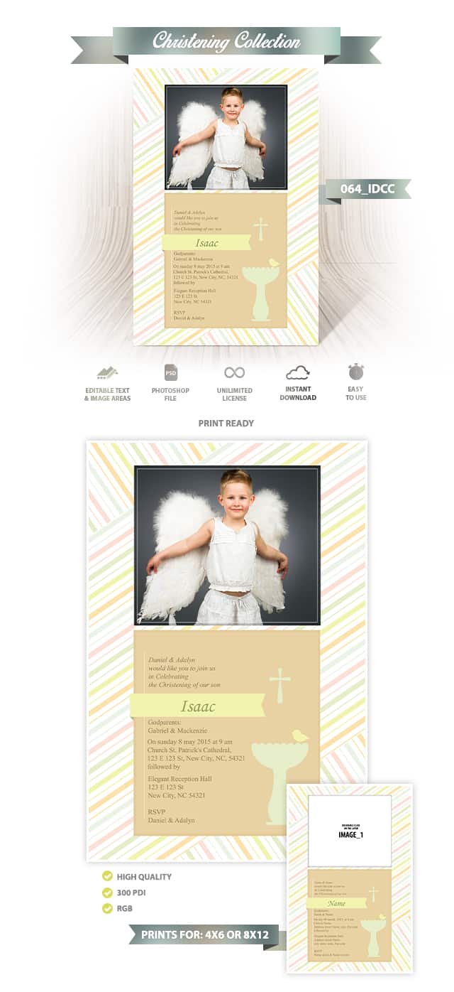 Christening Invitation Design 064