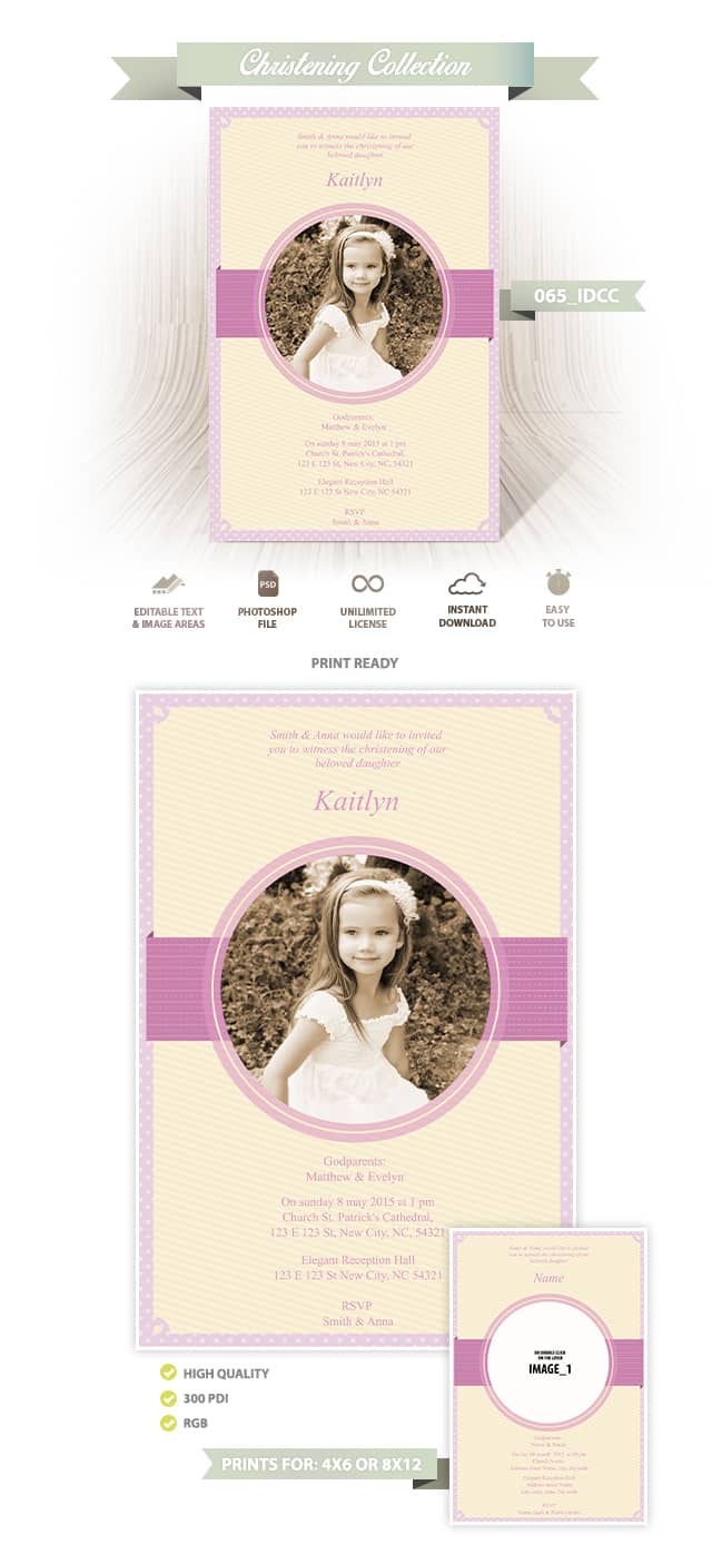 Christening Invitation Design 065