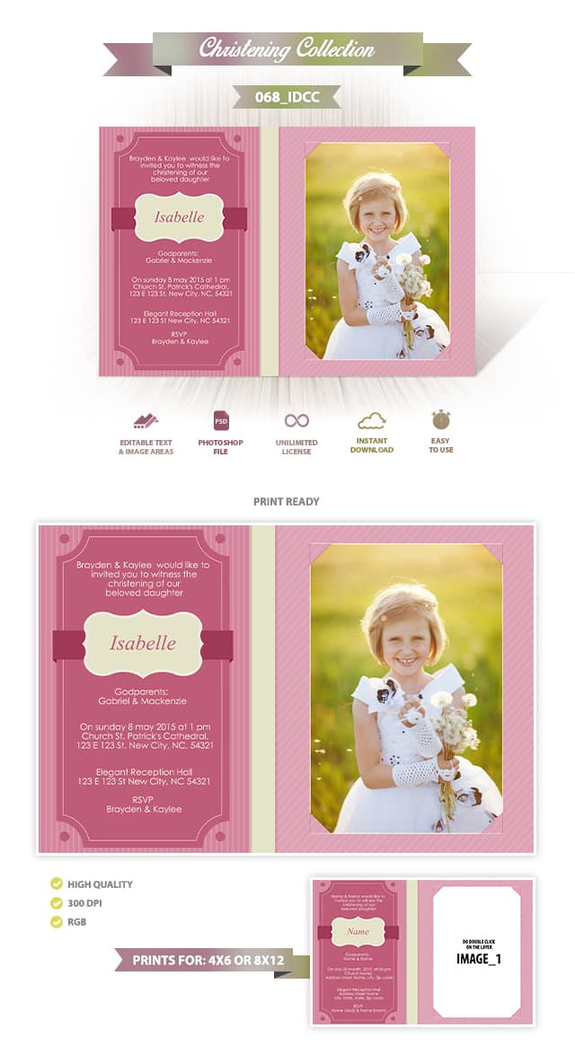 Christening Invitation Design 052