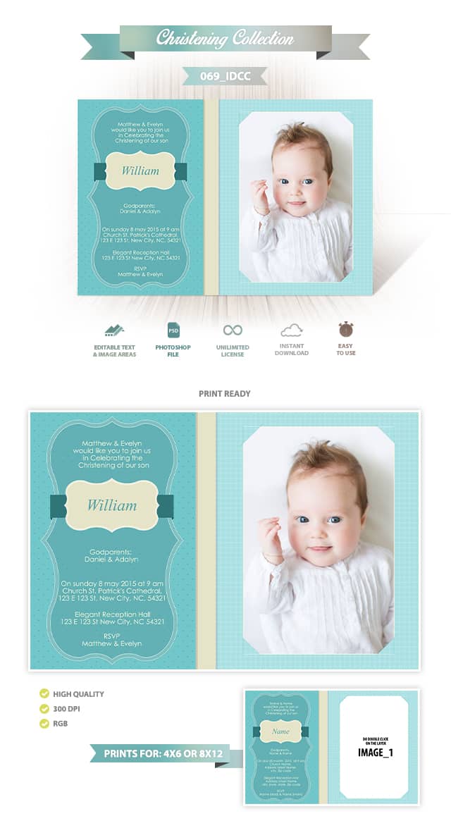 Christening Invitation Design 069