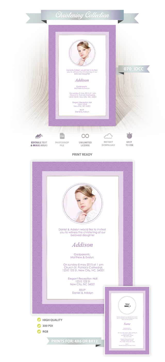 Christening Invitation Design 070