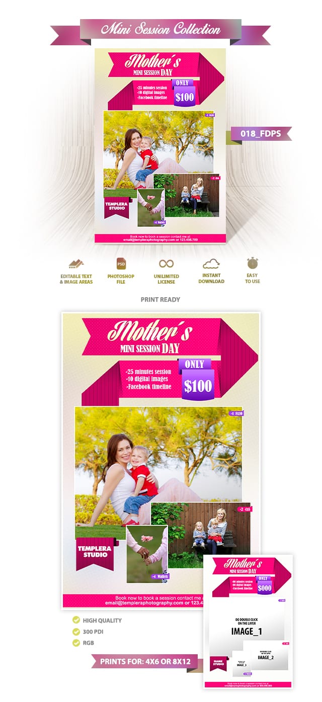 Mother's Day Mini Session Template 018 for Photographers