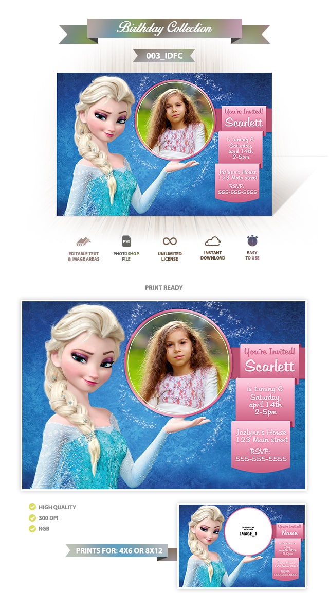 Frozen Invitation Design 003