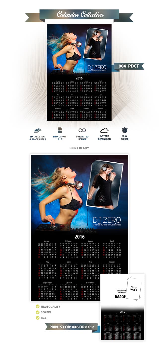 Calendar Psd Template Design 004