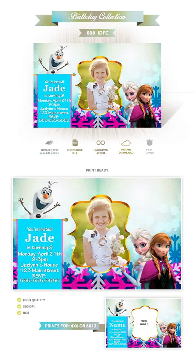 Frozen Invitation Design 008