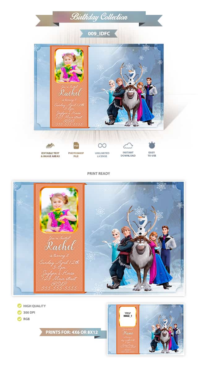 Frozen Invitation Design 009